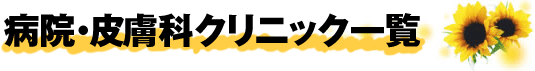 ほくろ除去 病院・皮膚科クリニック一覧